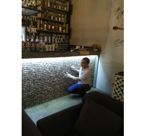 Quầy bar khảm gáo dừa