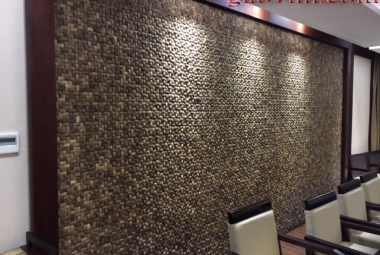 Vách ngăn mosaic gáo dừa – Giải pháp trang trí nội thất sang trọng & độc đáo