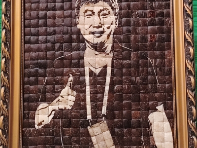 Mosaic Gáo Dừa Cao Cấp Tranh Chân Dung HLV Kim Sang Sik 