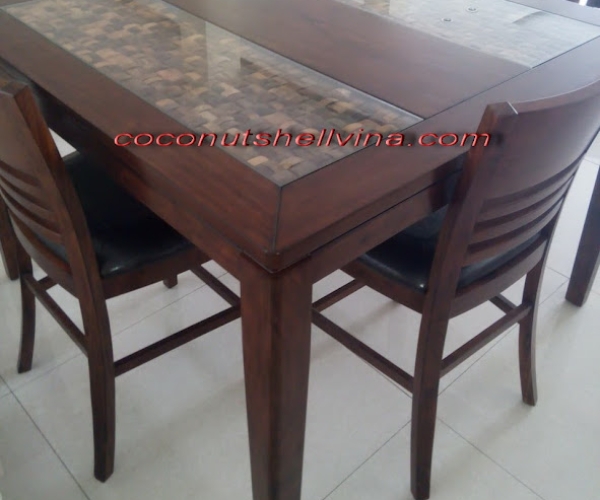 Bộ bàn ghế ốp dừa xuất  khẩu