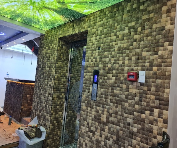 Ốp gáo dừa quanh nhà 
