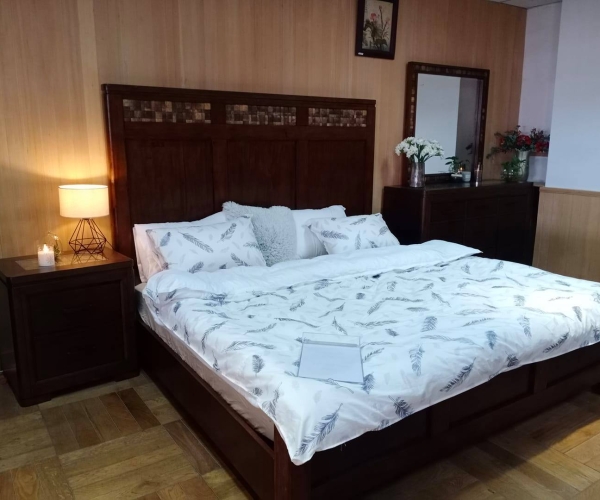 Ốp gáo dừa đầu giường