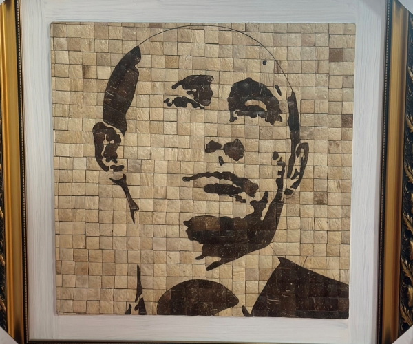 Tranh gáo dừa  Chân dung Tổng thống Putin 2