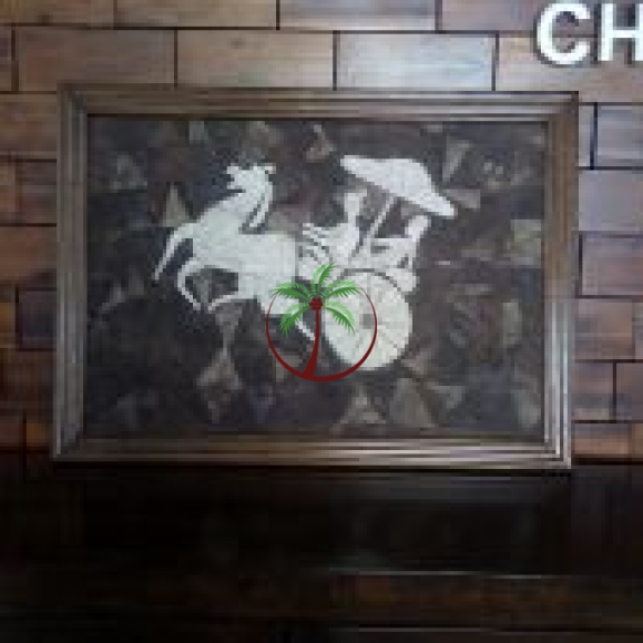 Tranh Gáo Dừa Ngựa Kéo Xe