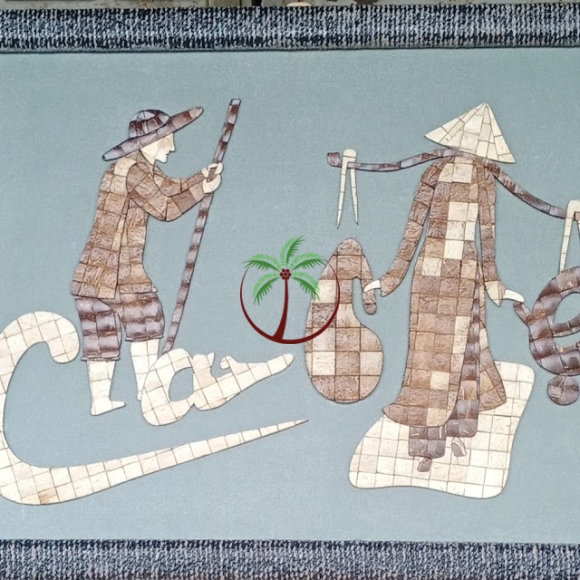 Tranh  gáo dừa cha và mẹ
