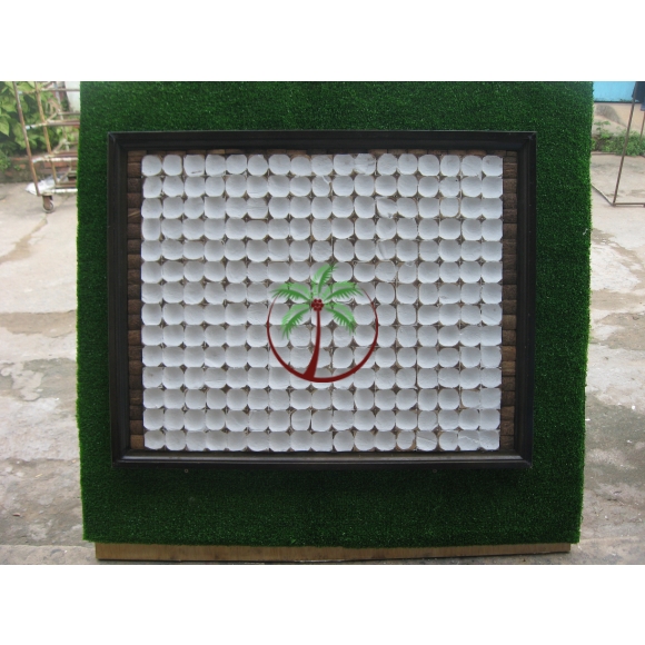 gạch gáo dừa sơn trắng