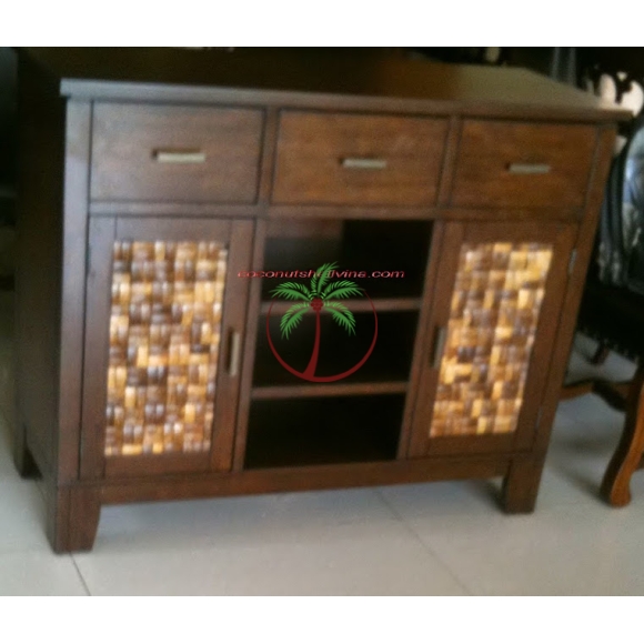 Tủ rượu ốp gáo dừa