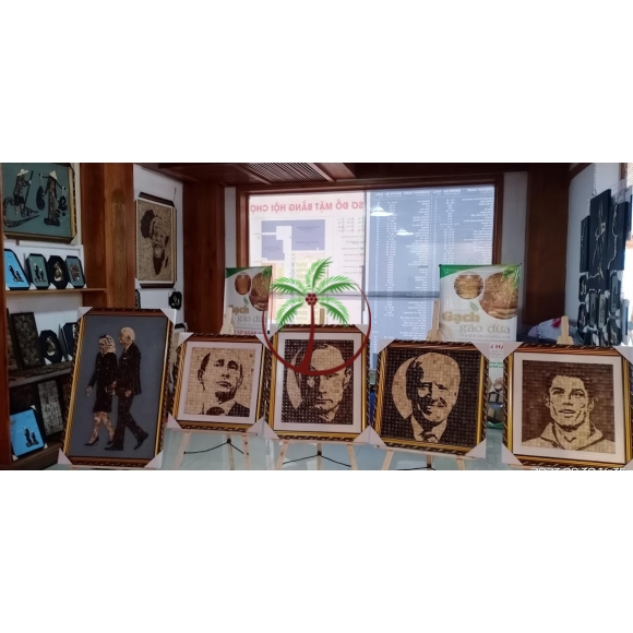 Gallery gạch gáo dừa và tranh