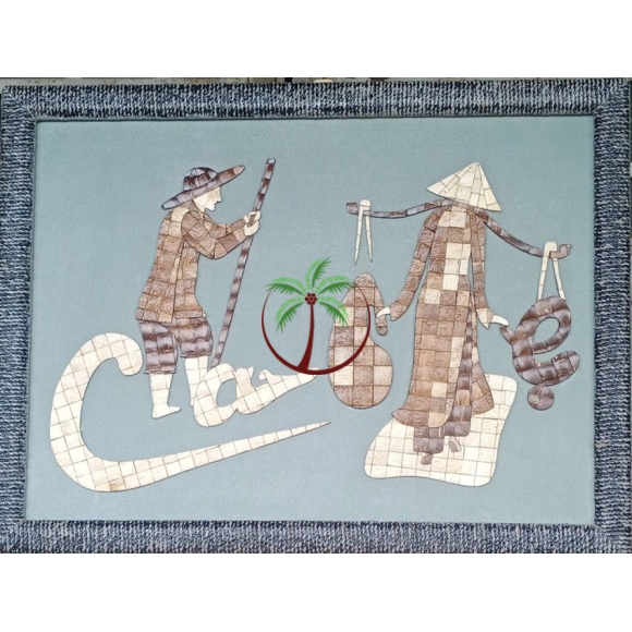 Tranh  gáo dừa cha và mẹ